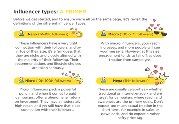 Micro-influencer types Micro-influencer types