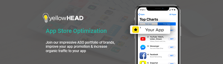 ASO landing page banner
