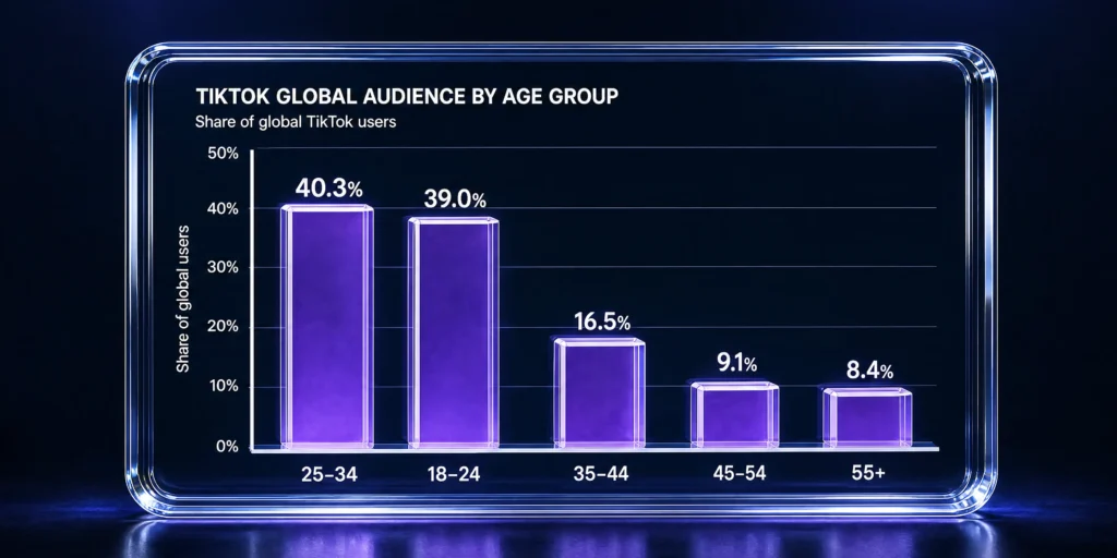 TikTok Global Audience By Age Group