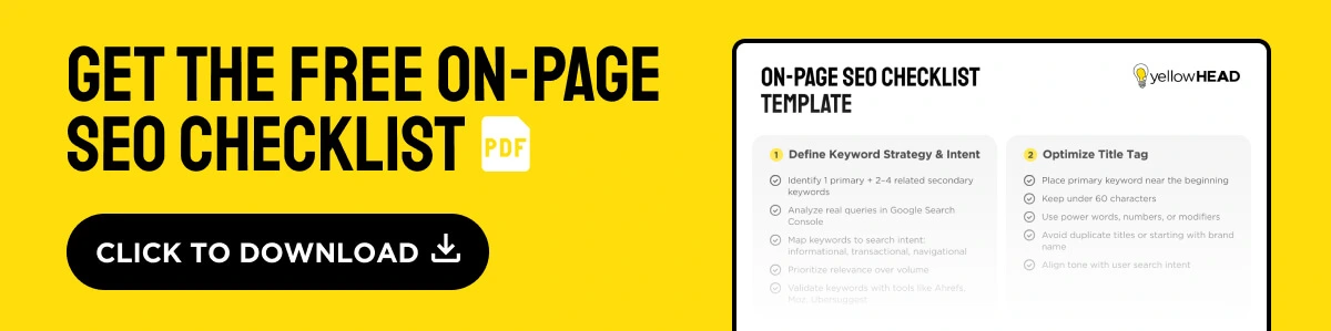 on page checklist