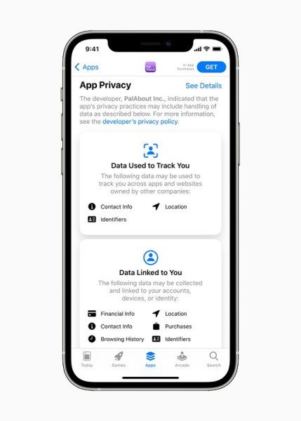 Apple Privacy Nutrition Labels